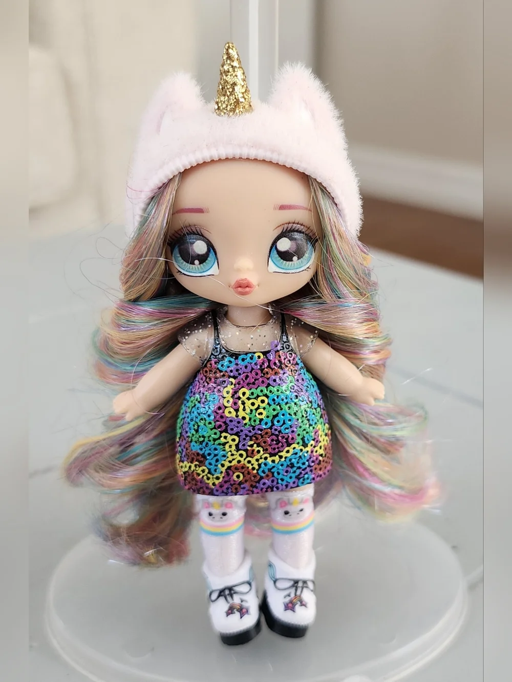 MGA Na Na Na Surprise MINI 5" Britney Sparkle Unicorn Doll W/ Outfit & Shoes - Picture 1 of 4
